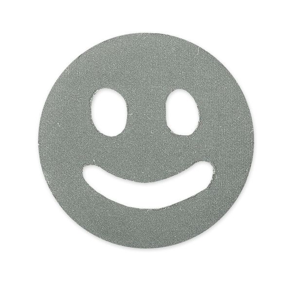 Термоаппликация светоотражающая №5, 10 шт, Смайл 3х3 см, Blitz