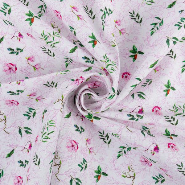 Ткань для пэчворка Peppy Прекрасные магнолии 50х55 см, 140±5 г/м², ПМ-01 белый