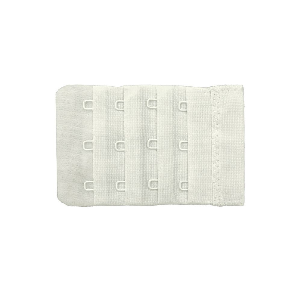 Удлинитель застежки для бюстгальтера 50.0 мм, белый, 3 крючка, Hobby&Pro, 5 шт