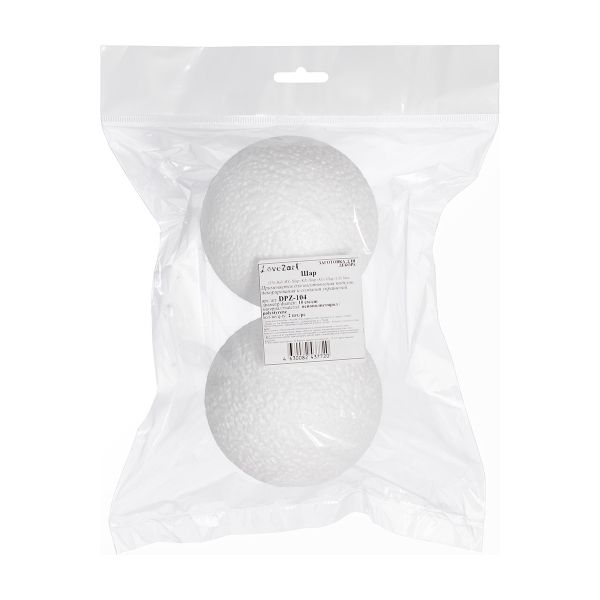 Заготовка из пенопласта Шар ⌀10 см, 2 шт, 100 мм, 2 шт, Love2art DPZ-104