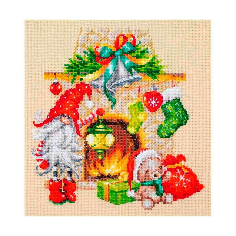 Набор для вышивания нитками Чудесная игла, В ожидании Рождества22х22см