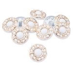 Пуговицы на ножке 36L=23 мм, металл, GD.White (золото-белый), 10 шт, MP13