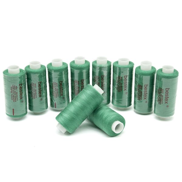 Нитки швейные бытовые Bestex 40/2, 365 м (400 ярд) / 10 кат., 133 светлый малахит