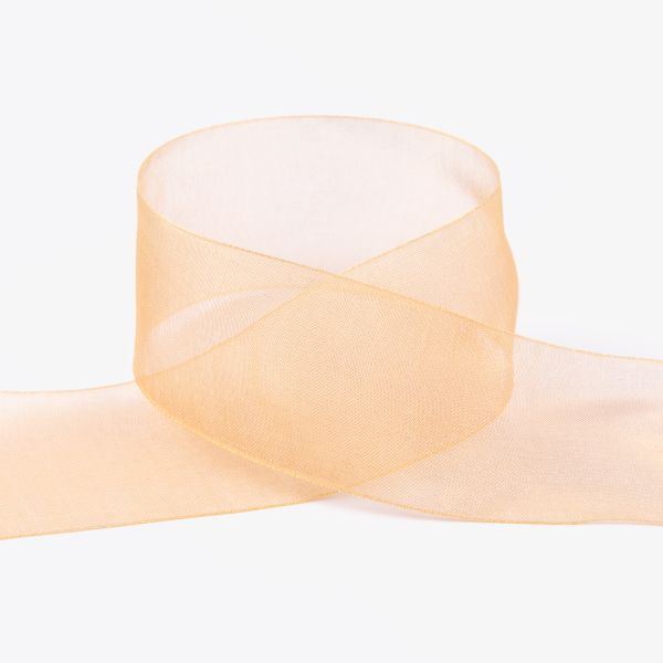 Лента капроновая (органза) 38.0 мм / 22.8±1 метра, 009 рыжий, Blitz OR-38