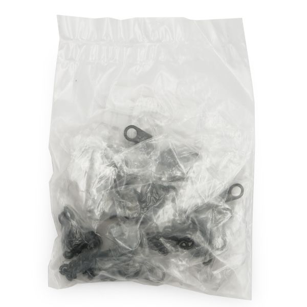 Вешалка-цепочка для одежды 100х5 мм, металл, черный матовый, 10 шт, ГНУ268