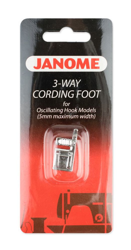 Лапка для швейной машины (в блистере) для пришивания шнуров, 200126009, Janome, 1 шт Лапка для швейной машины (в блистере) для пришивания шнуров, 200126009, Janome, 1 шт