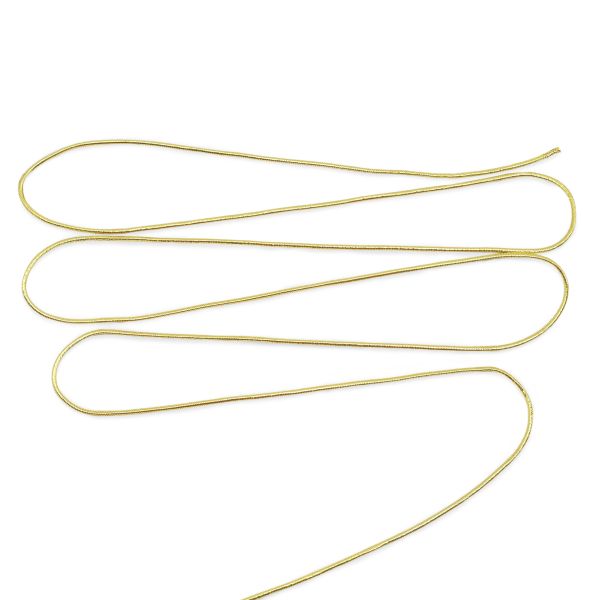 Резинка шляпная (шнур эластичный) ⌀1.0 мм / 100 метров, 0370-6100, металлизированный, светлое золото