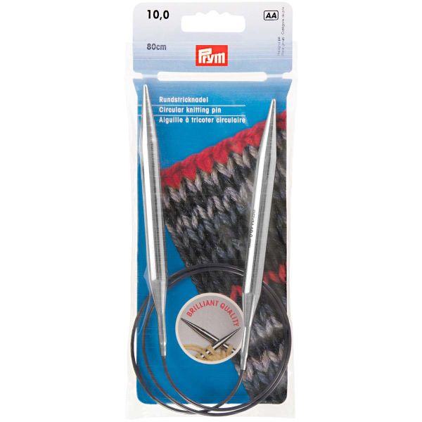 Спицы круговые Prym ⌀10,0 мм, 80 см, S090331
