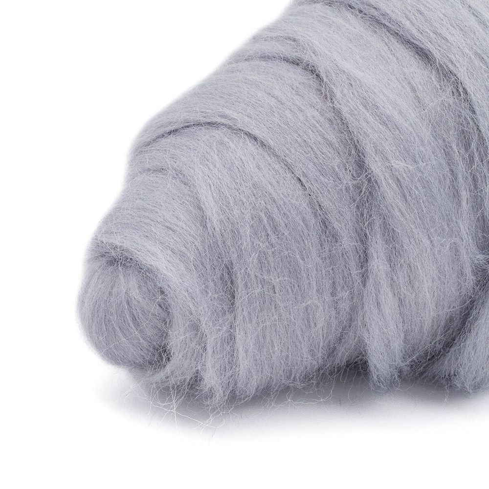 Шерсть для валяния полутонкая, 50 гр., Astra&Craft, 168 светлый серый