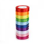 Лента атласная 1-сторонняя 20.0 мм / 10 шт по 22.5±1 метра, набор Радужный2 Magic4Hobby