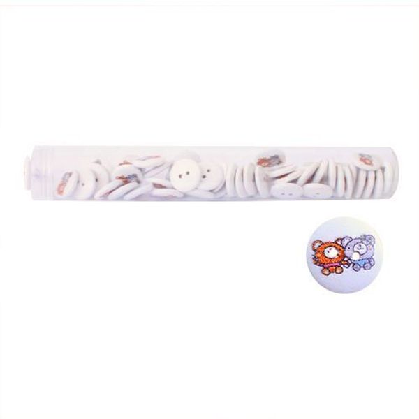 Пуговицы деревянные Мультяшные персонажи 18мм 50 шт, Мишки 34