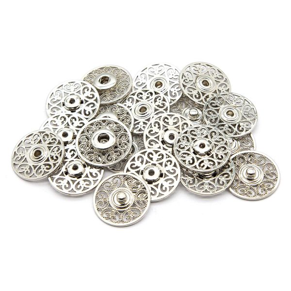 Кнопка пришивная металл ⌀27.0 мм, металл, S, уп.10 шт