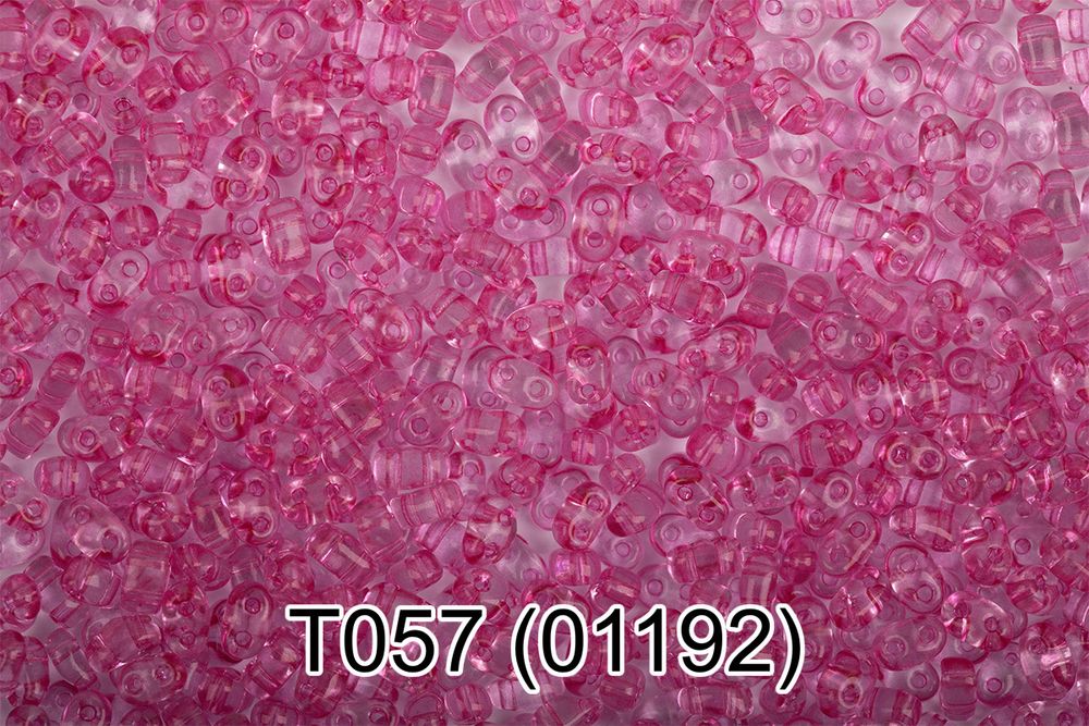Бисер Preciosa Twin 3 2.5х5 мм, 10х5 г, 1-й сорт, T057 розово-фиолетовый, 01192, 321-96001