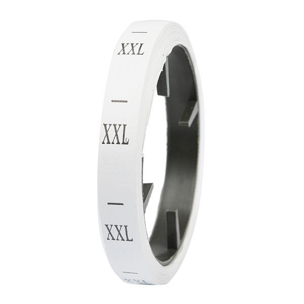 Этикетка-размерник п/э, размер XXL белый 10х25 мм ТВ в рул. 300 шт