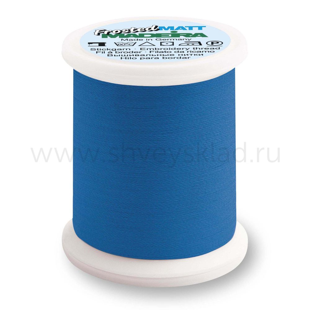 Нитки вышивальные супер матовые Madeira Frosted Matt №40, 500 м, цв. 7843, 9848, 1 катушка