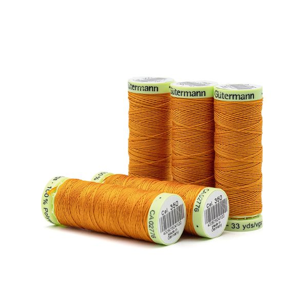 Нитки отделочные Gutermann Top Stitch, 30м, 350 св.оранжевый, 5 катушек