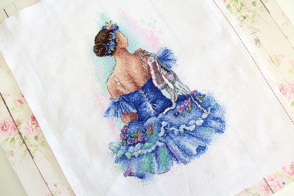 Набор для вышивания нитками МП Студия, Прима балета, 26х18 см