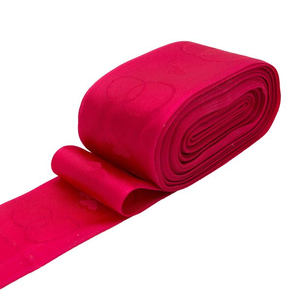 Лента атласная 1-сторонняя 60.0 мм, 20 м, С2785 малина, Красная лента