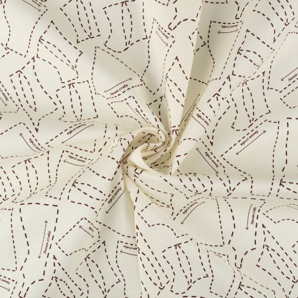 Ткань для пэчворка Peppy Век моды, отрез 50х55 см, 146 г/м², ВМ-06 бежевый, Peppy