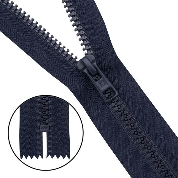 Молния трактор Arta Т6 (6 мм) 1 зам., н/раз., 18 см, (2075), A058 т.синий, НОВЫЙ МАТОВЫЙ ЗАМОК, уп.50 штук