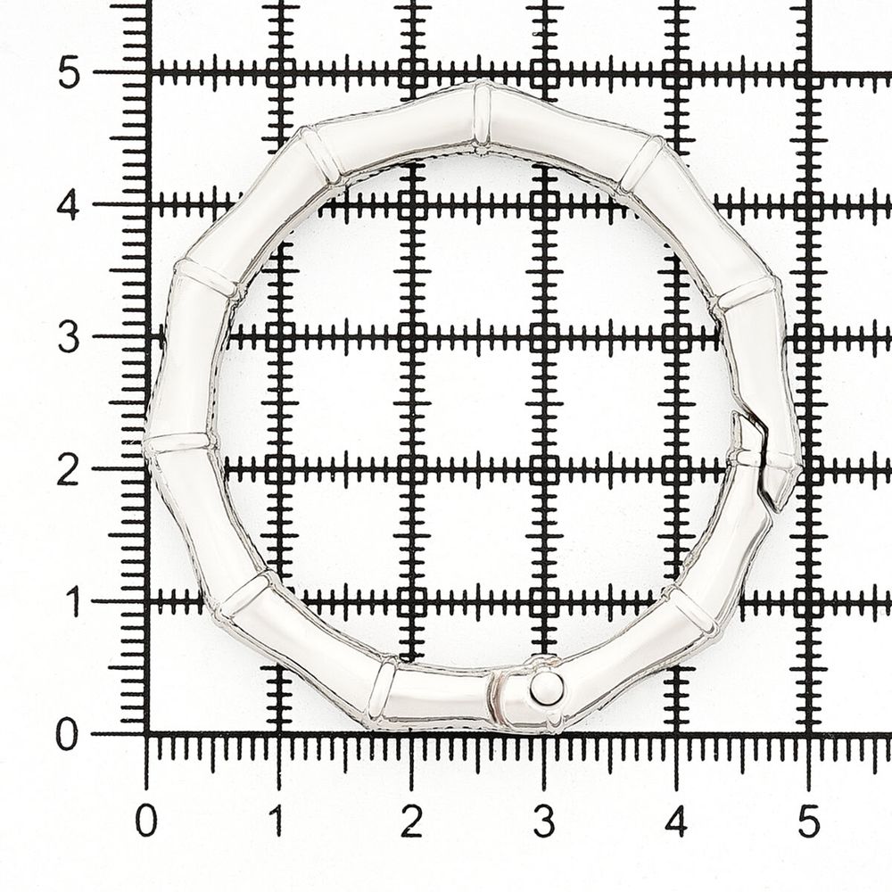 Карабин металл кольцо ⌀38 мм, декоративный, серебро (никель), MB_2231, 6 шт