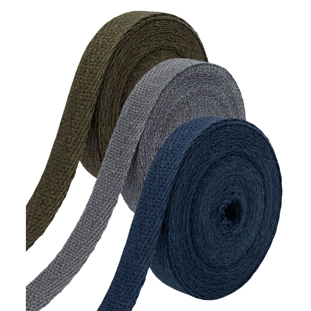 Тесьма (лента) киперная (100 х/б) 10 мм, / 3 шт по 4.57 метров, 2.5 г/м, ассорти №8, 3 цвета