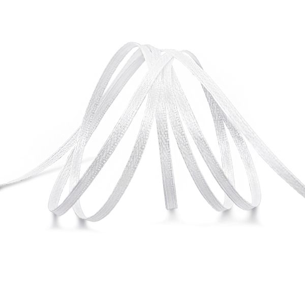 Лента атласная 2-сторонняя 3.0 мм / 100±2 метров, (001 белоснежный), Globus