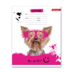 Тетрадь ученическая школьная, выборочный лак, A5+ 18 л. на скобе, 20 шт, клетка, 000366 Зверушки-веселушки, Светоч 18ТСКд5_4_3_1