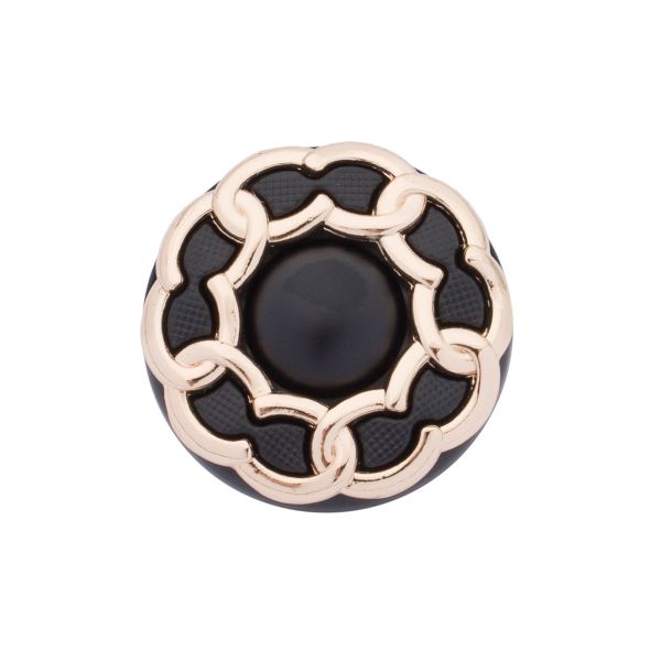 Пуговицы на ножке 36L=23 мм, металл, GD.Black (золото-черный), 10 шт, MP13