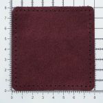 Заплатки пришивные из замши, квадрат 8см с перфорацией, 2 шт, 100% кожа, 31 бордовый, 59122