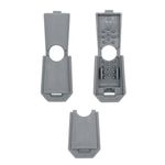 Наконечник для шнура пластик 13х9 мм, ПП, св.серый, 100 шт