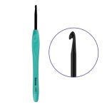 Крючок для вязания с прорезиненной ручкой ⌀4.5 мм, 16 см, алюминий, Gamma RH-BL