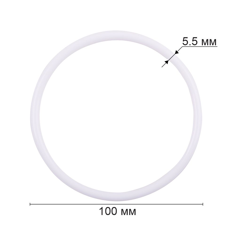 Кольцо для макраме пластик ⌀100 мм, белый, Gamma RKP-010