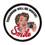 Термоаппликация Ретро SMILE бел/чер/кр, Prym