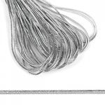 Резинка шляпная (шнур эластичный) ⌀2.0 мм / 10±0.5 метров, цв.серебро