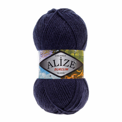 Пряжа Alize (Ализе) Burcum Klasik / уп.5 мот. по 100 г, 210м, 058 темно-синий A