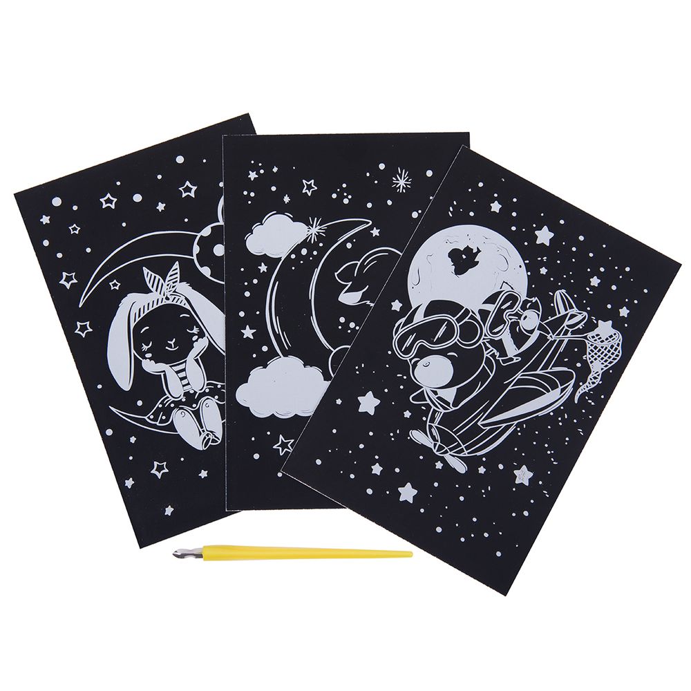 Набор для творчества Гравюра мини Мечтатели (серебро), 10х15 см, 1х3 шт, Hobbius GHPM-20