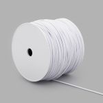 Резинка шляпная (шнур эластичный) ⌀2.5 мм / 100 метров, 01 белый