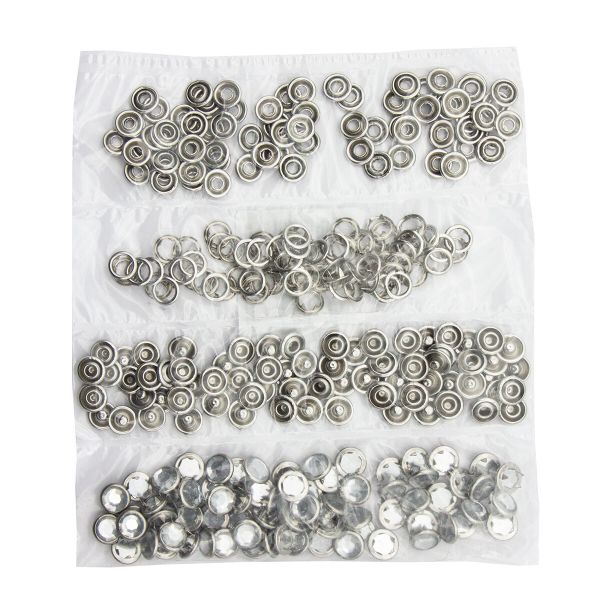 Кнопка рубашечная (джерси) акрилик ⌀9.5 мм, ≈72 шт, МЕТАЛЛ, прозрачный страз/никель, NEW STAR