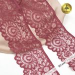 Кружево эластичное (стрейч) 90мм YSTL00839/N, цв.L2925 розовый рубин уп.25м, Kruzhevo