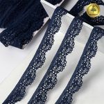 Кружево эластичное (стрейч) 15 мм 8031, цв.S919 синий сапфир уп.50м, Kruzhevo