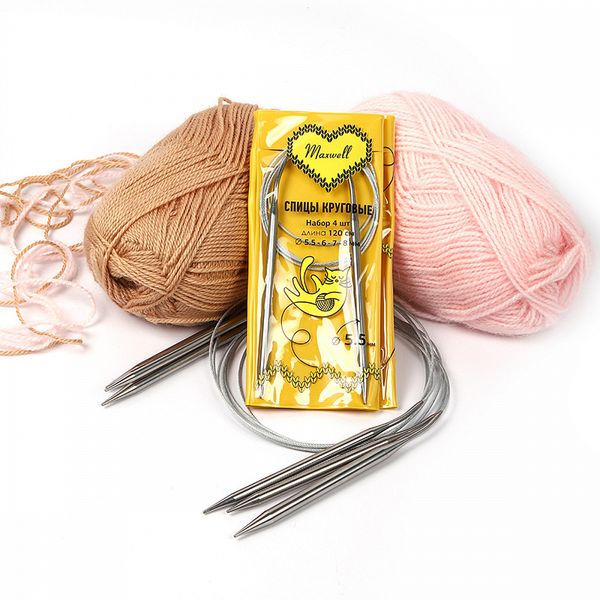 Набор круговых спиц Maxwell Gold 4 шт длина 120см 5.5-6-7-8мм