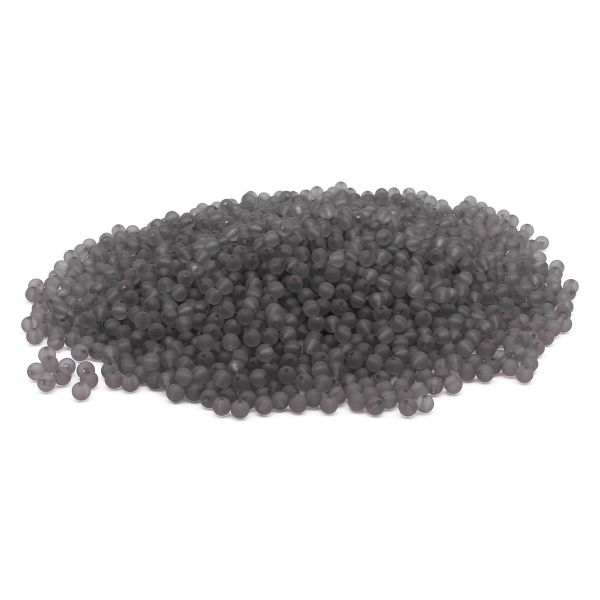 Бусины пластик ⌀8 мм, полупрозрачные, 2008 матовые, 500гр. (030 серый), (7728463)