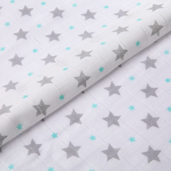 Муслин 105 г/м², 125 см, 21-звезды, Peppy