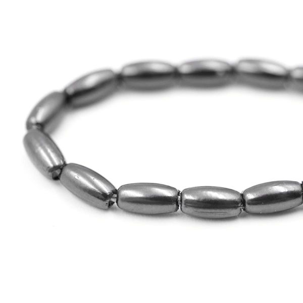 Бусины пластик (жемчуг) 3х6 мм, 15 г, Astra&Craft, J527 темно-серый