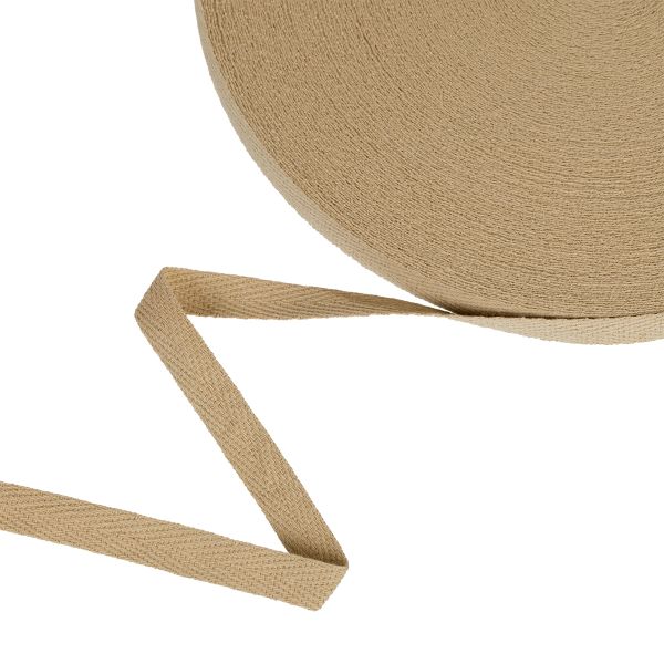 Тесьма (лента) киперная (100% х/б) 10 мм / 50 метров, бежевый/beige, Gamma TCT-10