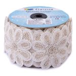 Кружево на сетке 80 мм / 11 м, кремовый, Gamma GFLM-24161