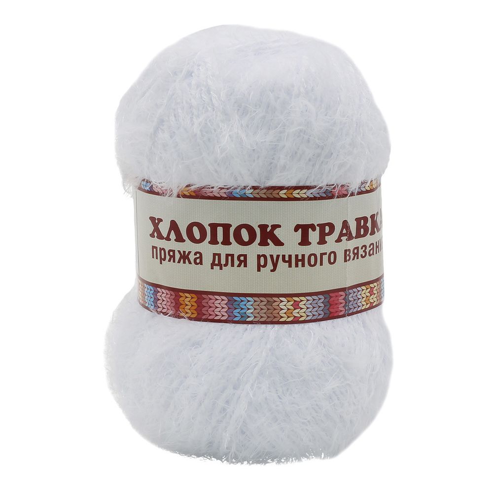 Пряжа Камтекс Хлопок Травка / уп.5 мот. по 100 г, 220 м, 205 белый