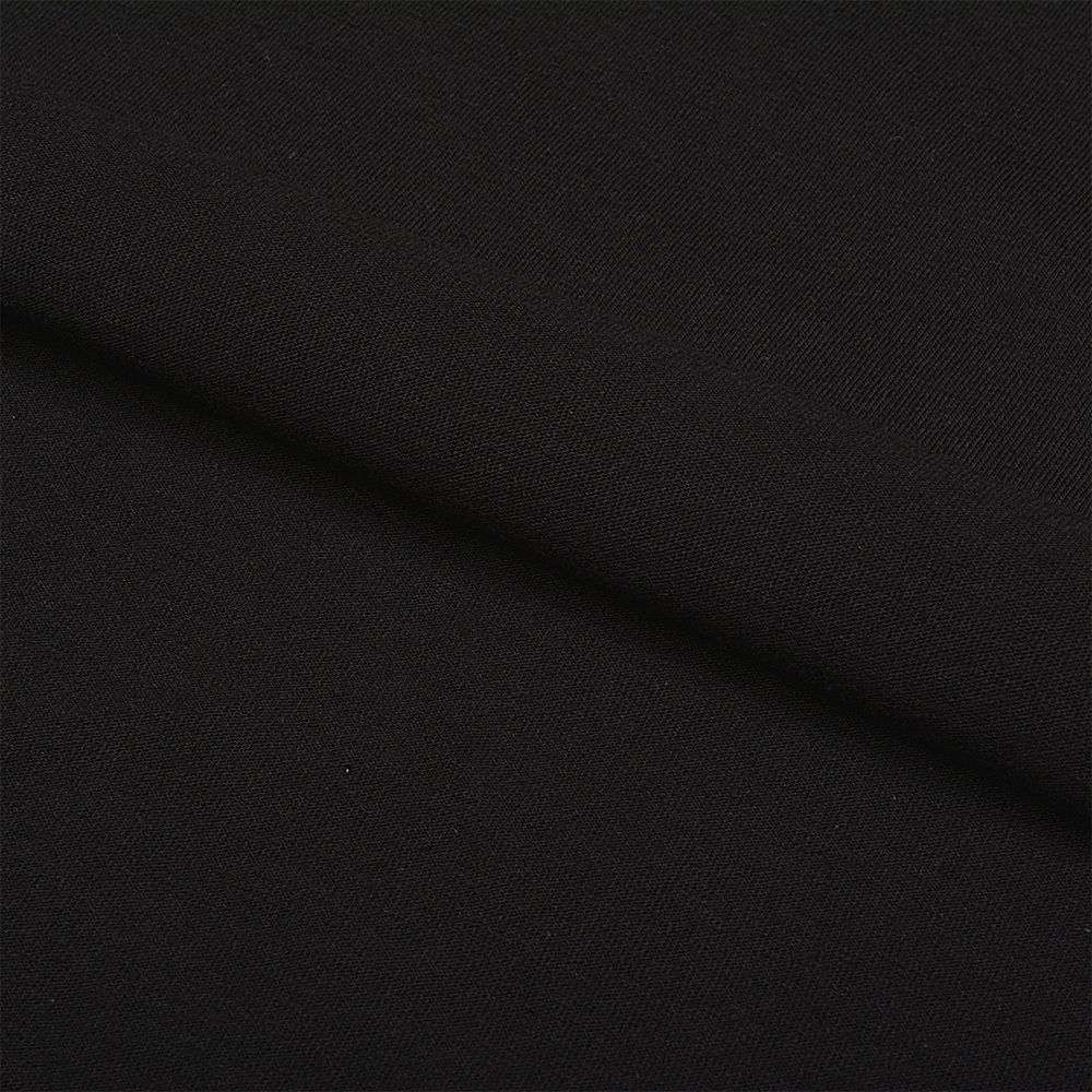 Кулирка гладкокрашеная 145 г/м², 100+100 см, в нарезке, цв. черный, 6м /TOS/