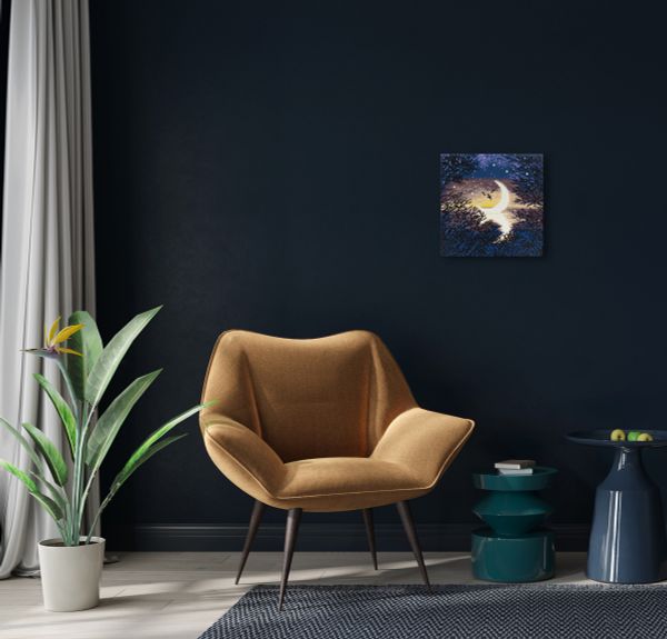 Кристальная (алмазная) мозаика Фрея ALPD-221, на подрамнике, Луна, 30х30 см